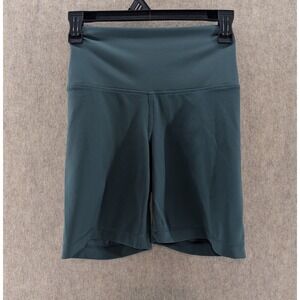YOGALICIOUS LUX Women's Teal Green High Waisted Bike Shorts Size S